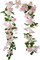 Artificial Cherry Blossom Flower Vine Pink Hanging Cherry Blossom Flower Silk Garland Hanging Vines Faux Flowers for Outdoors Spring Wedding Party Home Table Centerpiece Arrangement Decor